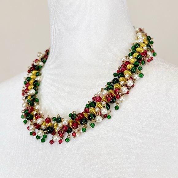 Vintage Chanel Mughal Style Glass Necklace, Circa 1930-1960s Attr Maison Gripoix - Picture 13 of 16
